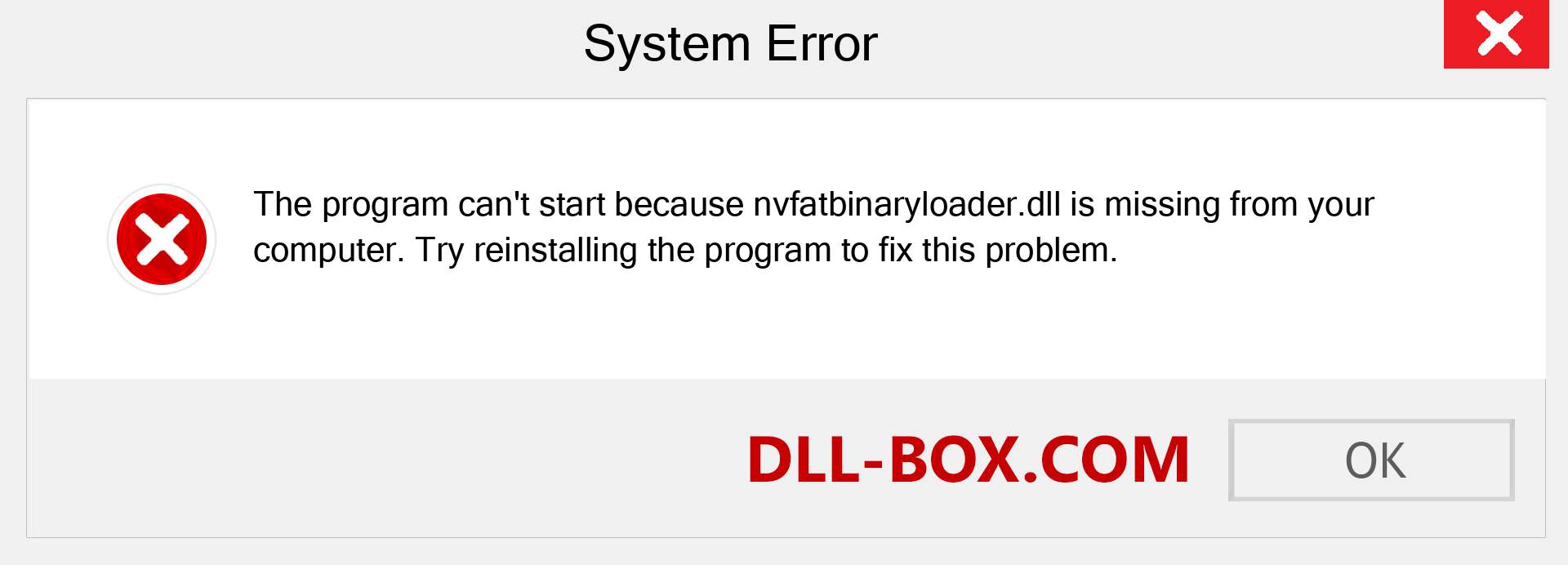  nvfatbinaryloader.dll file is missing?. Download for Windows 7, 8, 10 - Fix  nvfatbinaryloader dll Missing Error on Windows, photos, images